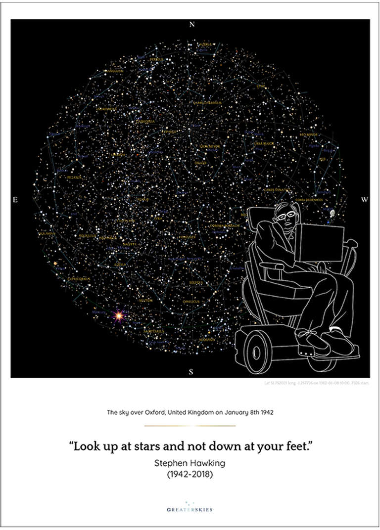 Nuestro mapa del cielo homenaje al profesor Hawking